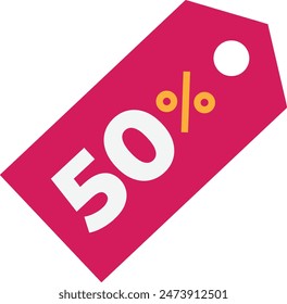 Ilustración plana de Vector de etiqueta de promoción de descuento