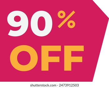 Discount Promotion Label Icon Vector Flat Illustration