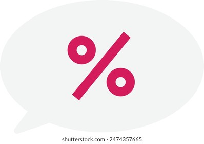 Discount Promotion Label Icon Vector Flat Illustration