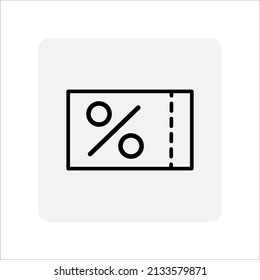 Discount promotion. Marketing time. Sale coupon price tag icon. Percent sign. Vector illustration. stock image. 