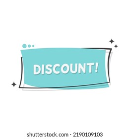 Banner plano de compra con descuento. Venta moderna, oferta especial promocional y modelos de descuento ilustración vectorial. Concepto de marketing y promoción