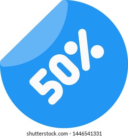 Discount rate sticker promotion for the end of the season