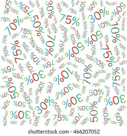 Discount rates background. Concept for retail clearance. Sale background.  Vector illustration. Great colors. 