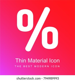 Discount red and pink gradient material white icon minimal design