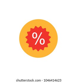 Discount round vector flat icons