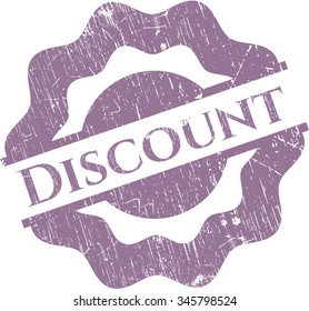 Discount rubber stamp with grunge texture