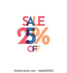 Discount, Sale 25% off vector illustration template design