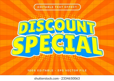 discount sale 3d text effect and editable text effect