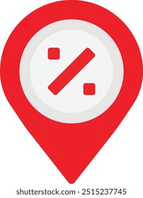 Rabatt Verkauf Affer Symbol Vektor Flache Illustration