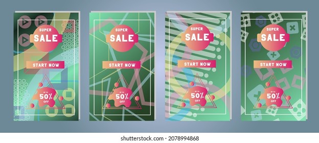 Discount and Sale banners. Color template for design. Special offer, promotion flyer