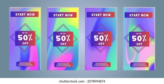 Discount and Sale banners. Color template for design. Special offer, promotion flyer