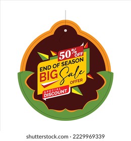 Discount sale Dangler, 50% off end season big sale offer special discount. 