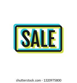 Discount or sale. Flat icon, object for design. Sign and symbol on white background.