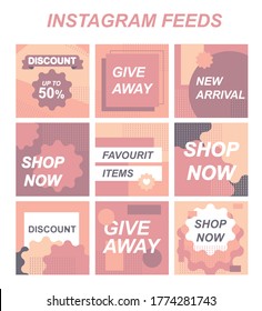 Discount Sale Give Away Free Square Template Instagram Feeds Ecommerce Marketing Branding Social Media Post Presentation