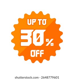 Discount and sale label illustration | 30% OFF
