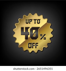Discount and sale label illustration | 40% OFF
