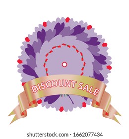 discount sale  label is a piece of paper,plastic film,cloth,metal or other material affixed to a container or product.
