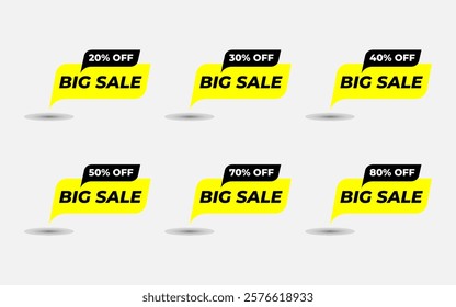 Discount sale labels vector template. Price Drop, big sale, final sale, flash sale background. Discount Promotion marketing poster design for web and Social.