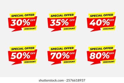 Discount sale labels vector template. Price Drop, big sale, final sale, flash sale background. Discount Promotion marketing poster design for web and Social.