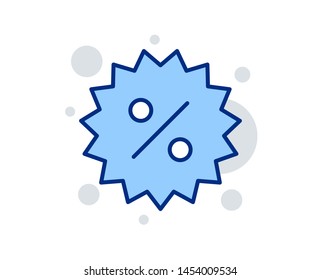 Discount or Sale line icon. Special offer sign. Shopping symbol. Linear design sign. Colorful discount icon. Vector