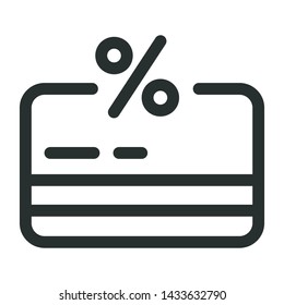 discount, sale - minimal line web icon. simple vector illustration. concept for infographic, website or app.
