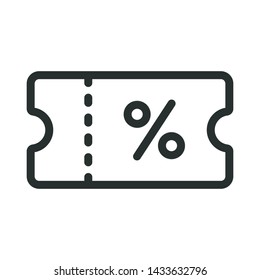 discount, sale - minimal line web icon. simple vector illustration. concept for infographic, website or app.