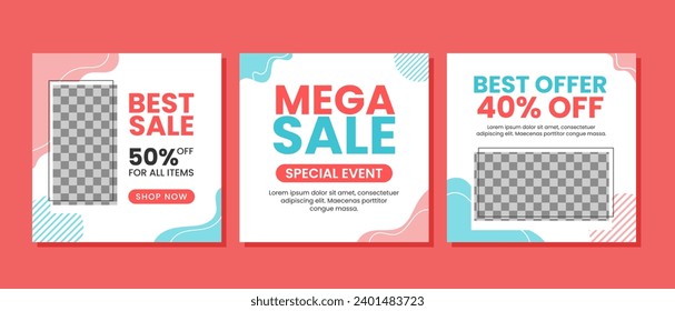 Discount sale social media template