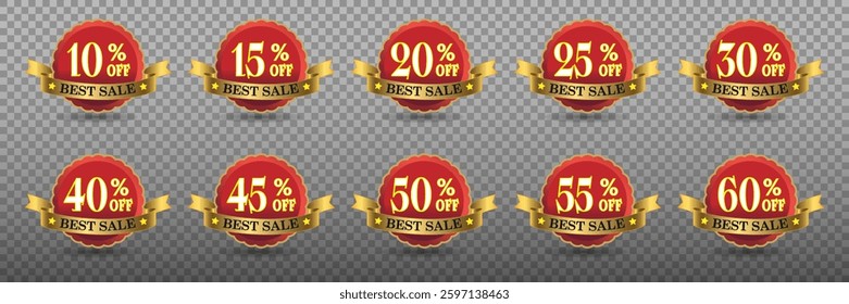 Discount and sale, stickers for your design. Vector EPS10