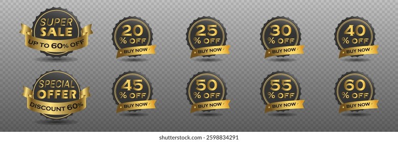 Discount and sale, stickers for your design. Vector EPS10