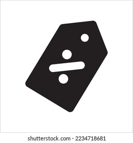 Icono de etiqueta de venta de descuento sólido
