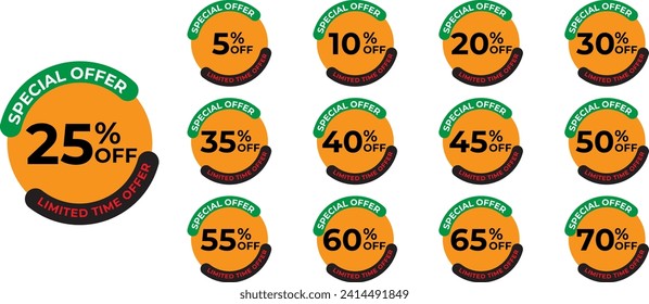discount sale tag for stores, products promotions, sale events