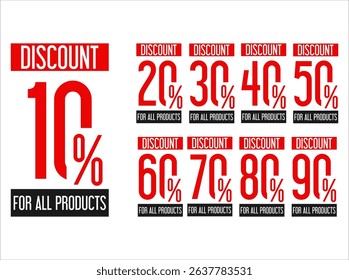 Discount sale tags collection vector badges template sale offer price sign discount promotion 