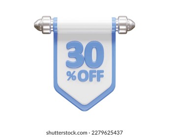 Descuento venta elemento vector porcentaje icono transparente 3d representación
