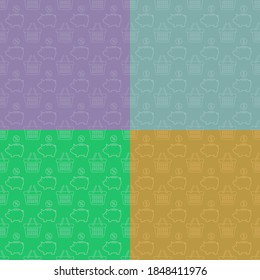 Discount sale vector seamless pattern.