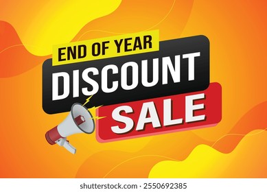 Discount sale word mega phone concept vector illustration and 3d style, landing page, template, ui, web, mobile app, poster, banner, flyer, background, gift card, coupon, label, wallpaper


