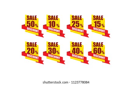 discount sales logo icon vector