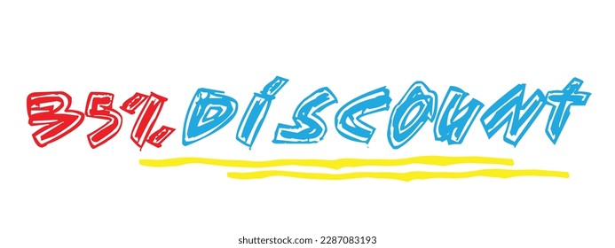 Arte vectorial de descuento y venta.