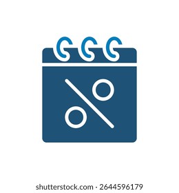 discount schedule icon vector design in trendy style