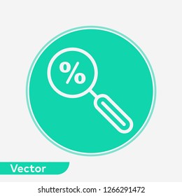 Discount search vector icon sign symbol