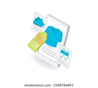 Discount  selling illustration for online shop app concept