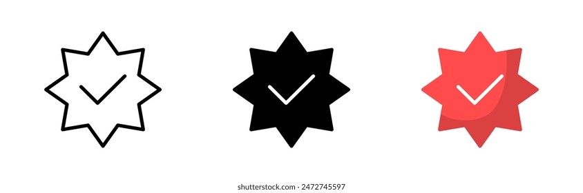 Iconos de conjunto de descuento. Iconos de Acuerdo. Estilo lineal, silueta y plano. Iconos vectoriales.