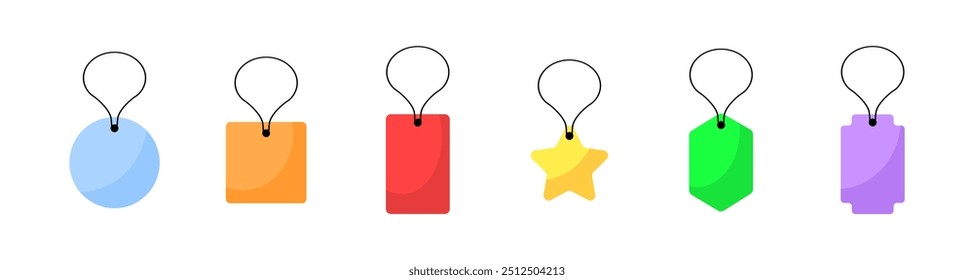 Discount set icons. Banner icons. Flat style. Vector icons.