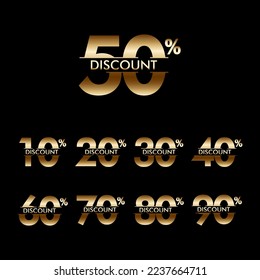 Discount set Label Vector Template Design Illustration