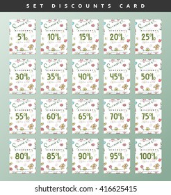 Discount set ready design. Price tag for Black Friday. Clearance sales coupon. 
