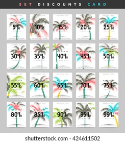 Discount set ready design. Price tag for Black Friday. Clearance sales coupon. 