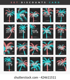 Discount set ready design. Price tag for Black Friday. Clearance sales coupon. 