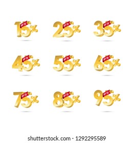 Discount Set Vector Template Design Illustration