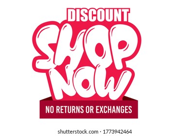 Discount shop ahora tag vector art