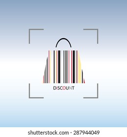 Discount. Shopping bag