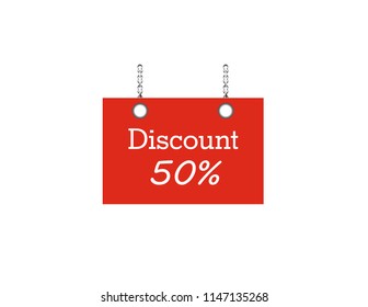 Discount sign 50%